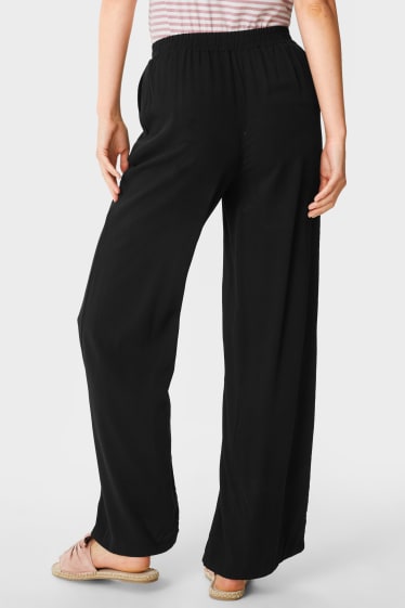 Mujer - Pantalón de tela - wide leg - negro