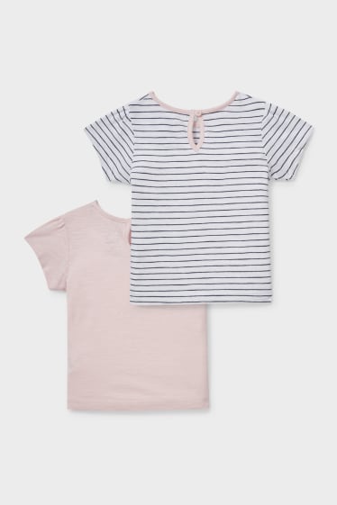 Baby's - Set van 2 - Nijntje - baby-T-shirt - wit / roze