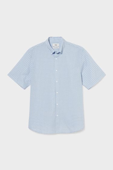 Hombre - Camisa - regular fit - button-down - azul claro
