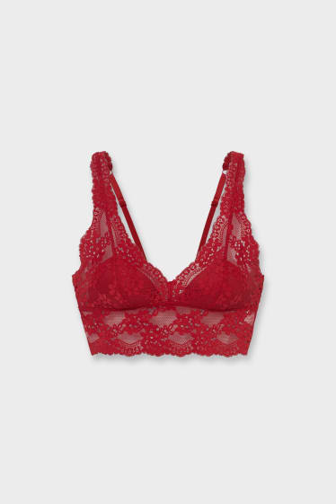 Donna - Bralette - imbottito - rosso scuro