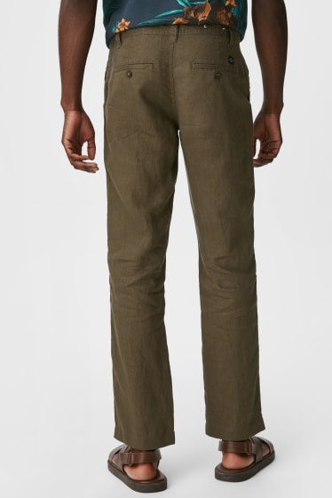 Men - Cargo trousers - regular fit - dark green