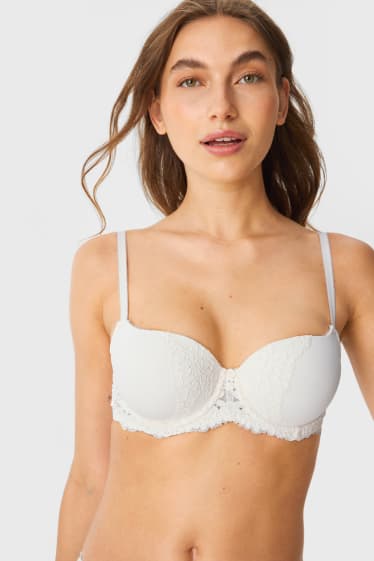 Women - Underwire bra - FULL COVERAGE - padded - creme