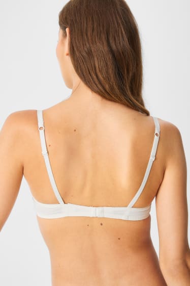 Donna - Reggiseno con ferretti - DEMI - imbottito - bianco crema