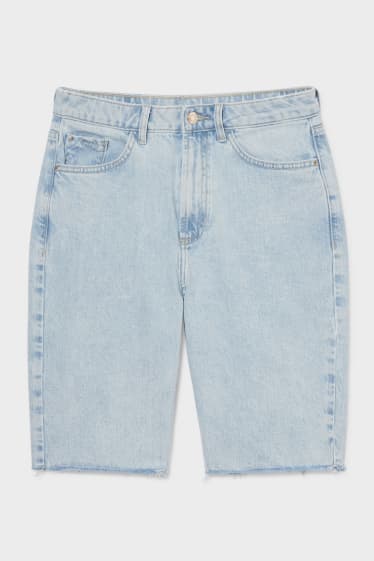 Women - Premium denim bermuda shorts - denim-light blue