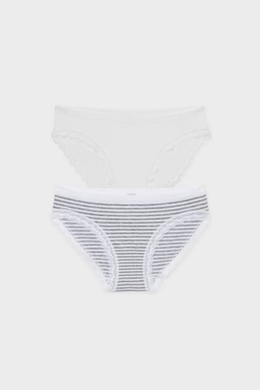 Femmes - Lot de 2 - culottes de grossesse - blanc