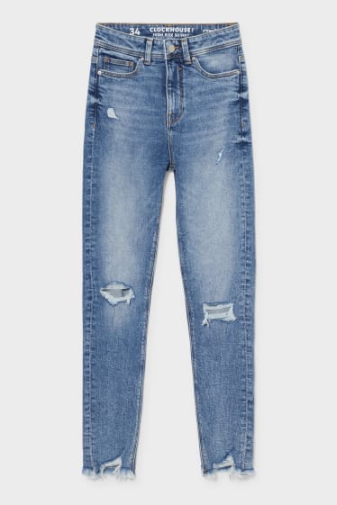 Dospívající a mladí - CLOCKHOUSE - skinny jeans - džíny - světle modré