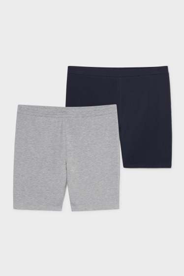 Women - Multipack of 2 - cycling shorts - gray / black