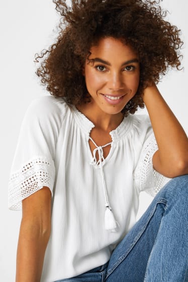 Women - Blouse - cremewhite