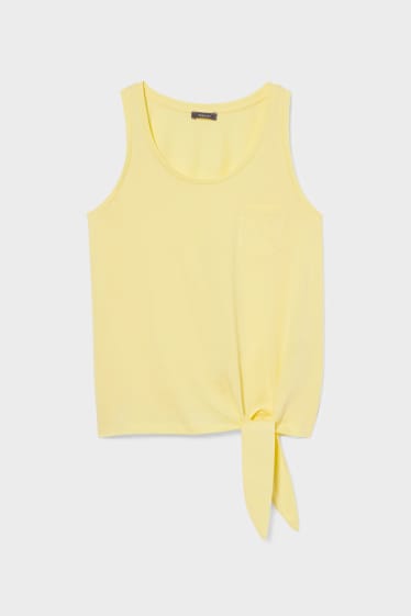 Women - Top with knot detail - yellow