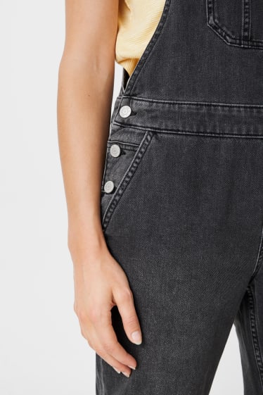 Dames - Jeans-tuinbroek - jeansdonkergrijs