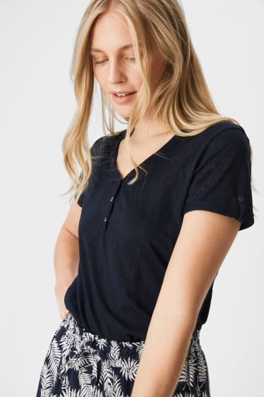 Women - Basic T-shirt - dark blue