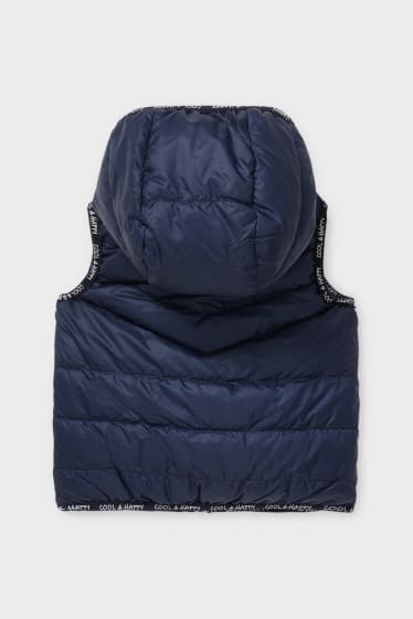 Babies - Reversible baby gilet with hood - blue