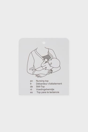 Women - Maternity T-shirt with knot detail - black