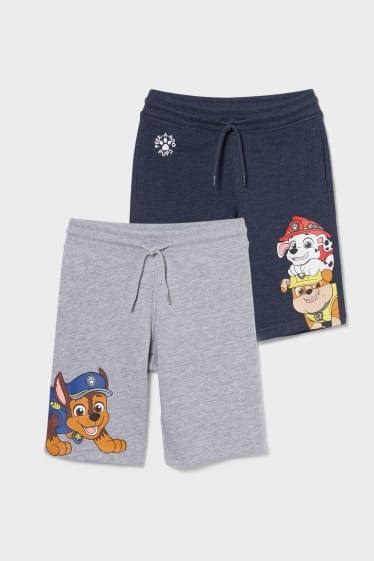 Niños - Pack de 2 - La Patrulla Canina - shorts deportivos - azul / gris