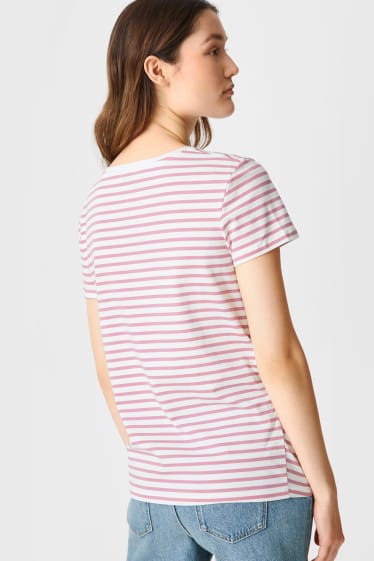 Women - Set - maternity T-shirt and maternity top - blue / white