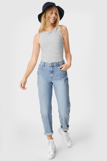 Damen - Mom Jeans - helljeansblau