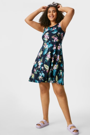 Teens & young adults - CLOCKHOUSE - dress - floral - dark blue