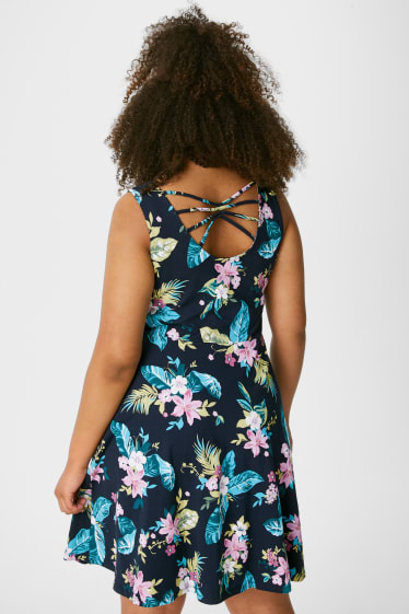 Teens & young adults - CLOCKHOUSE - dress - floral - dark blue
