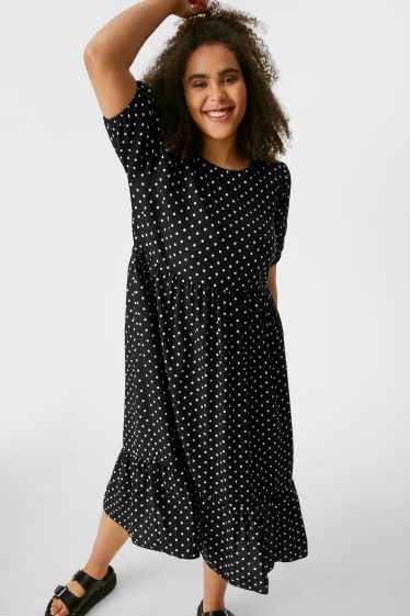Teens & young adults - CLOCKHOUSE - dress - polka dot - black