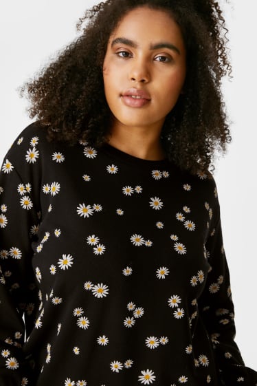 Teens & young adults - CLOCKHOUSE - sweatshirt - floral - black
