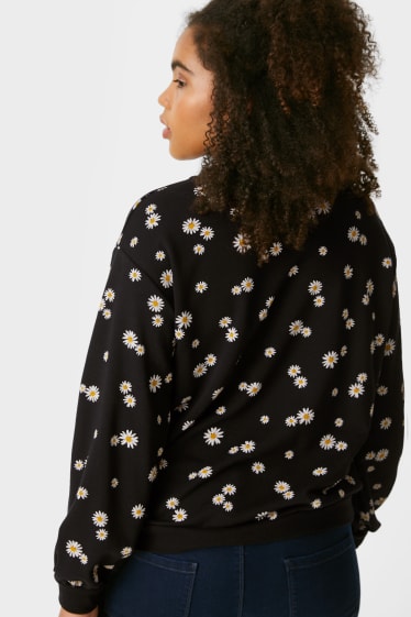 Teens & young adults - CLOCKHOUSE - sweatshirt - floral - black