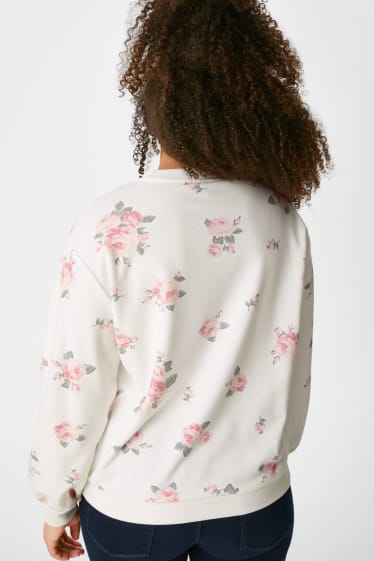 Teens & young adults - CLOCKHOUSE - sweatshirt - floral - white