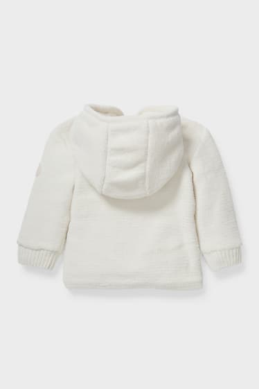 Bebés - Cárdigan para bebé con capucha - blanco