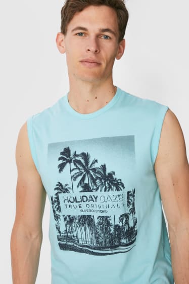 Men - Vest top - light turquoise