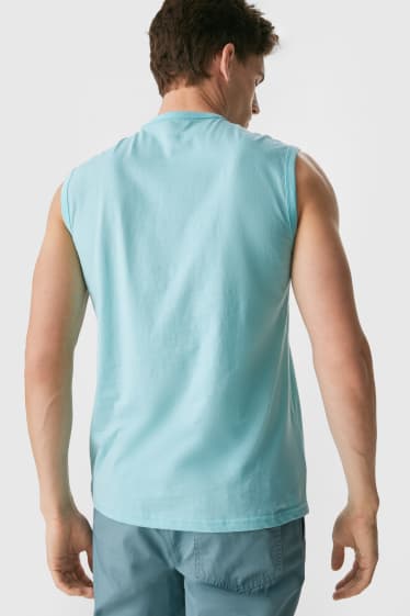 Men - Vest top - light turquoise