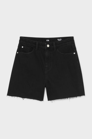Women - Denim shorts - denim-dark gray