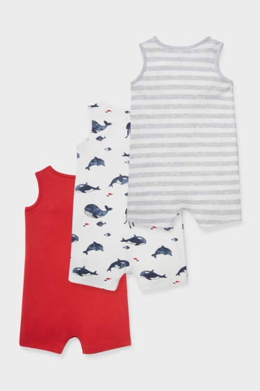 Neonati - Confezione multipla da 3 - pigiama per neonati - rosso