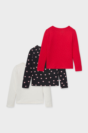 Bambini - Confezione da 3 - Minnie - maglia a maniche lunghe - rosso / bianco crema