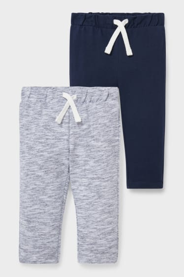 Bébés - Lot de 2 - pantalons de jogging pour bébé - bleu foncé