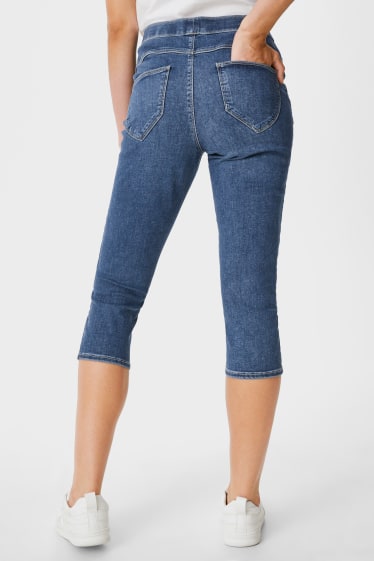 Damen - Multipack 2er - Capri Jeans - Push-up-Effekt - jeans-blaugrau
