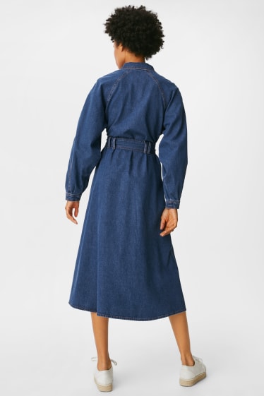 Women - A-line dress - denim-blue