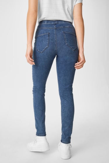 Dames - Jegging jeans - push-up effect - jeansblauw