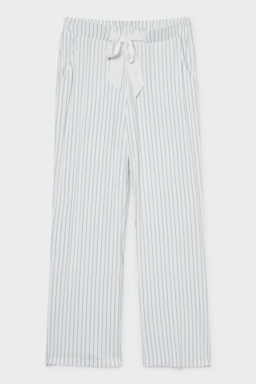 Women - Pyjama bottoms - striped - creme