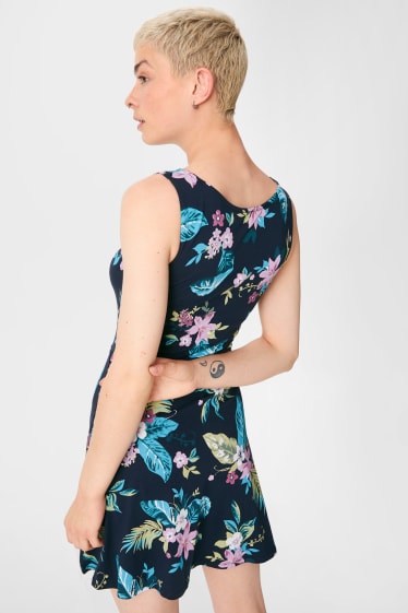 Dámské - CLOCKHOUSE - šaty - s květinovým vzorem - tmavomodrá