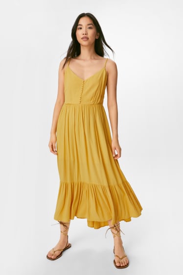 Mujer - Vestido fit & flare - amarillo