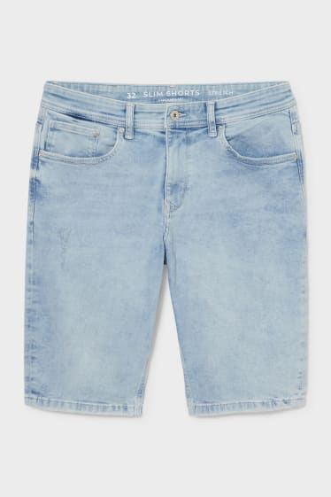 Tieners & jongvolwassenen - CLOCKHOUSE - bermuda van spijkerstof - jeanslichtblauw
