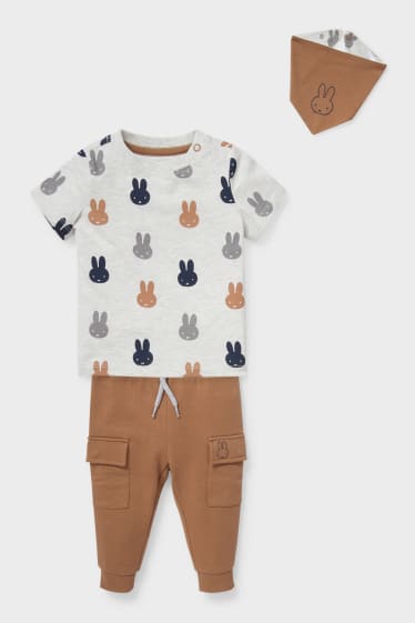 Babys - Miffy - Baby-Outfit - 3 teilig - havanna