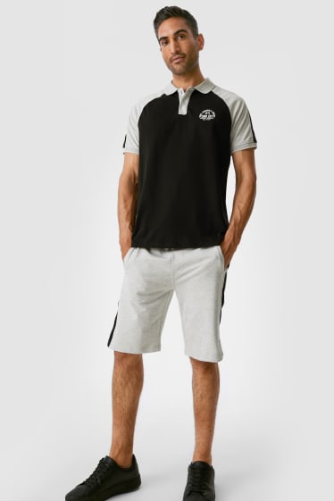 Hombre - Set - polo y shorts deportivos - 2 piezas - negro