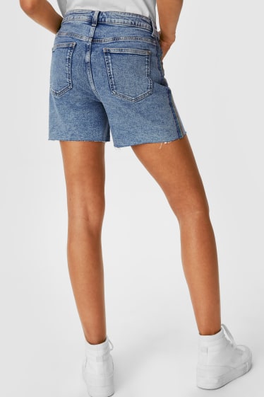 Women - Denim shorts - PRIDE - denim-light blue