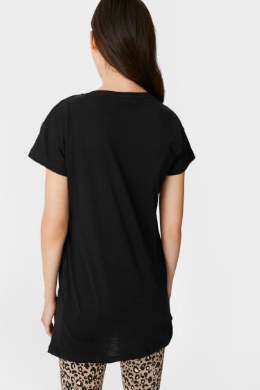 Women - Maternity T-shirt with knot detail - black