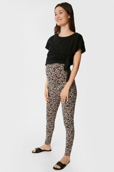 Women - Maternity leggings - beige