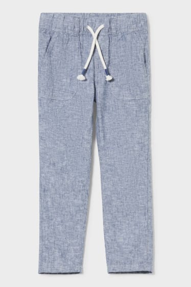 Children - Trousers - linen blend - denim-blue gray