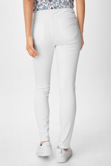 Donna - Confezione da 2 - jeans jeggings - effetto push-up - bianco / blu