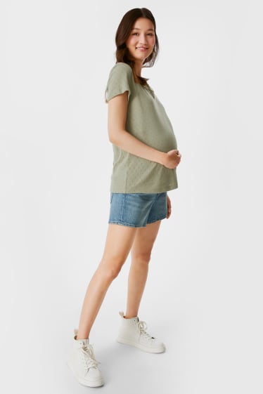 Femei - Tricou gravide - kaki