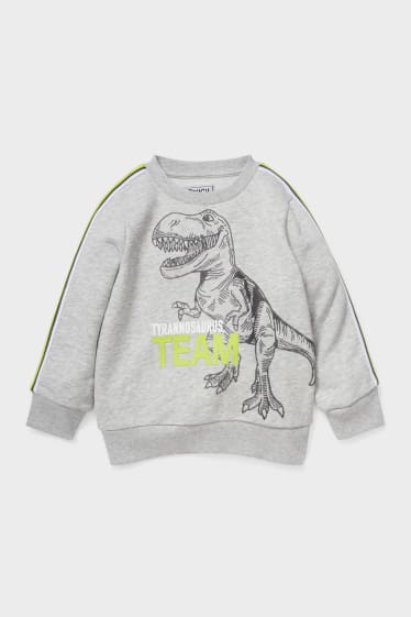Kinderen - Dino - sweatshirt - licht grijs-mix
