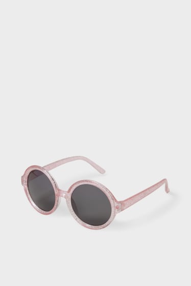 Kinder - Sonnenbrille - Glanz-Effekt - rosa